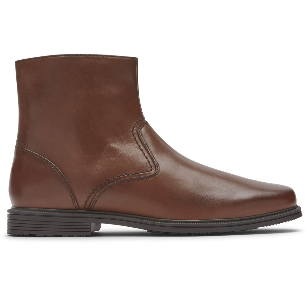 Rockport Canada Taylor Waterproof Zipper - Mens Ankle Boots Brown (NPX984537)